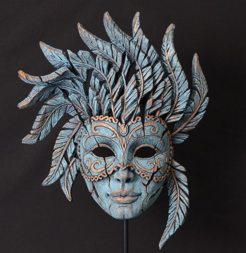 Edge Teal Masquerade Carnival Mask
