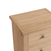 Hastings Oak  5 Drawer Narrow Chest Of Drawers