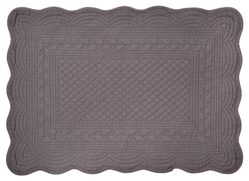 Neptune Emily Quilted Cotton Placemats Set of 6 Various Colours