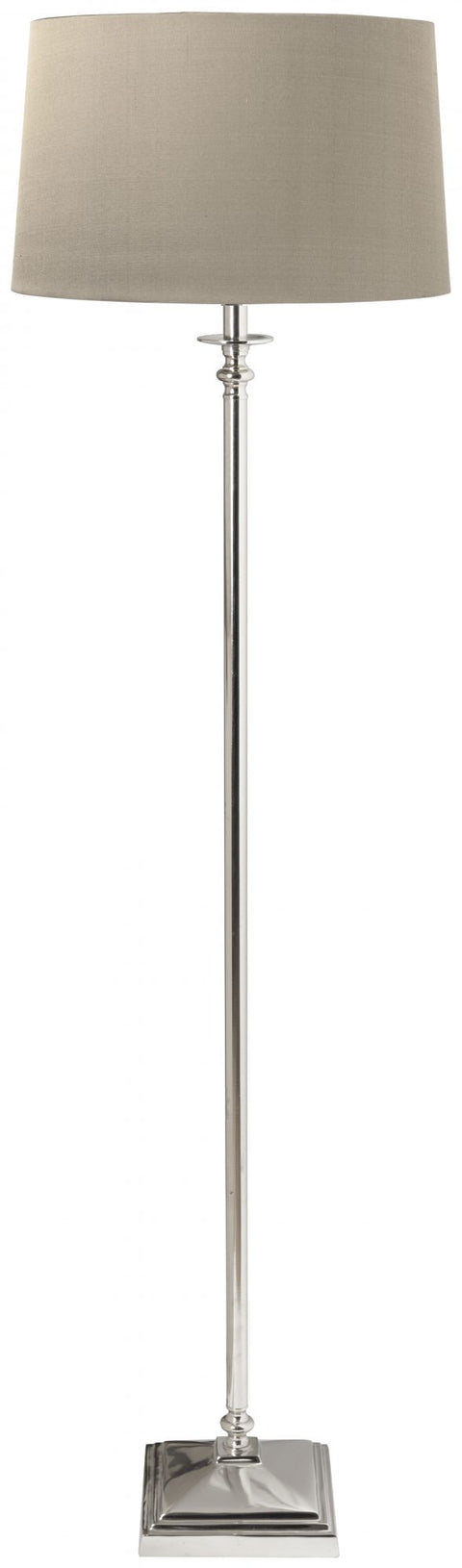 Neptune Hanover Nickel Floor Lamp with 19' Lucile Warm White Shade
