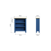 Camber Blue Small Wide Bookcase