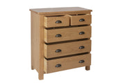 Camber Oak 2 Over 3 Chest Of Drawers