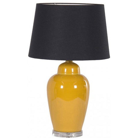 Concepts Yellow Ceramic Lamp - Black Shade