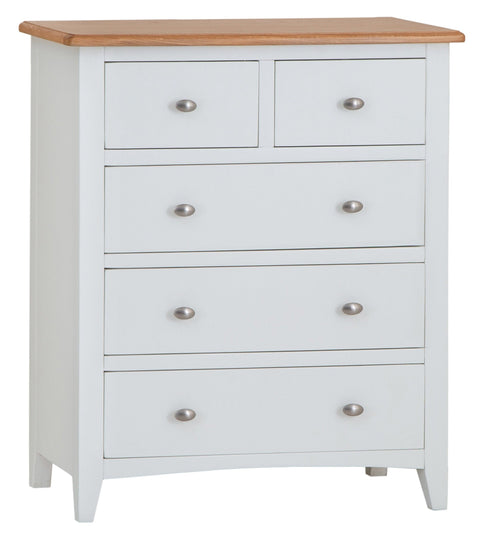 Hastings White 2 Over 3 Chest Of Drawers
