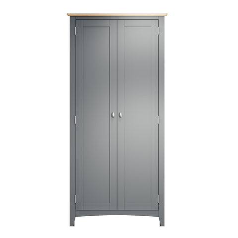 Hastings Grey 2 Door Full Hanging Wardrobe
