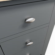Hastings Grey 3 Drawer Bedside Cabinet