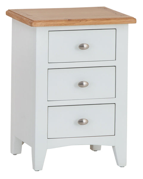 Hastings White 3 Drawer Bedside Cabinet