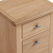Hastings Oak  3 Drawer Bedside Table