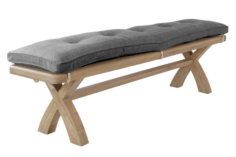 Concepts Rye Oak 2m Bench Cushion Only – Grey Check