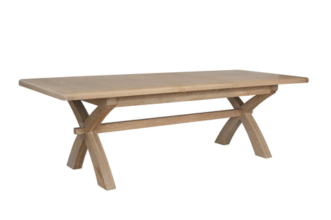 Concepts Rye Oak 2m-2.5m Cross Leg Dining Table