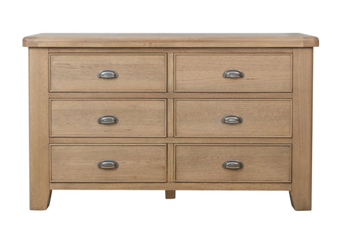 Concepts Rye Oak 6 Drawer Chest Of Drawers