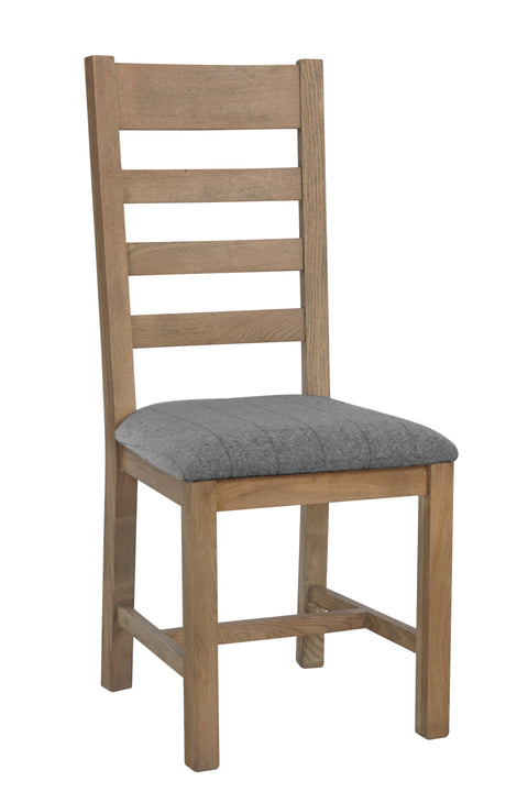 Concepts Rye Oak Slatted Dining Chair (Grey Check)