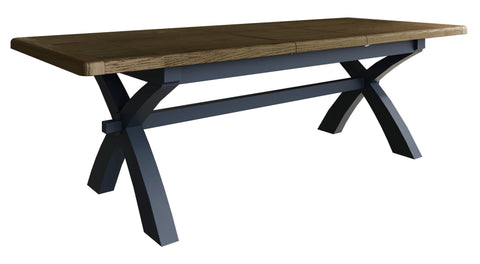 Concepts Rye Blue 2m-2.5m Cross Leg Dining Table