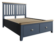 Concepts Rye Blue Bed with Headboard and Drawer Footboard Set