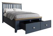 Concepts Rye Blue Bed with Headboard and Drawer Footboard Set