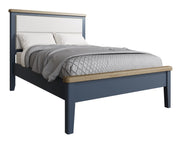 Concepts Rye Blue Bed with Fabric Headboard and Low Footboard Set