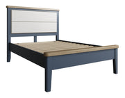 Concepts Rye Blue Bed with Fabric Headboard and Low Footboard Set