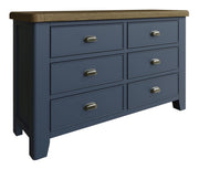 Concepts Rye Blue 6 Drawer Chest Of Drawers
