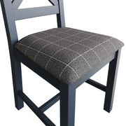 Concepts Rye Blue Cross Back Dining Chair (Grey Check)