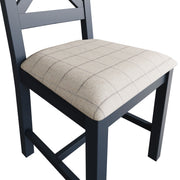 Concepts Rye Blue Cross Back Dining Chair (Natural Check)