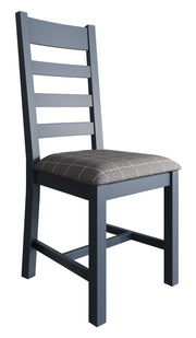 Concepts Rye Blue Slatted Dining Chair (Grey Check)