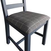 Concepts Rye Blue Slatted Dining Chair (Grey Check)