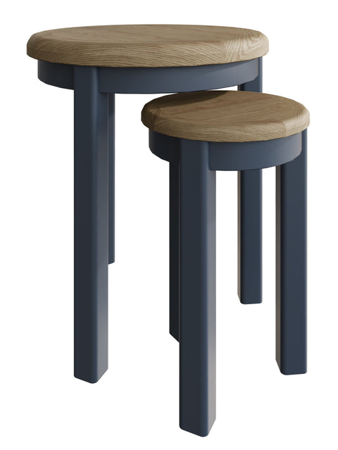 Concepts Rye Blue Round Nest Of Tables