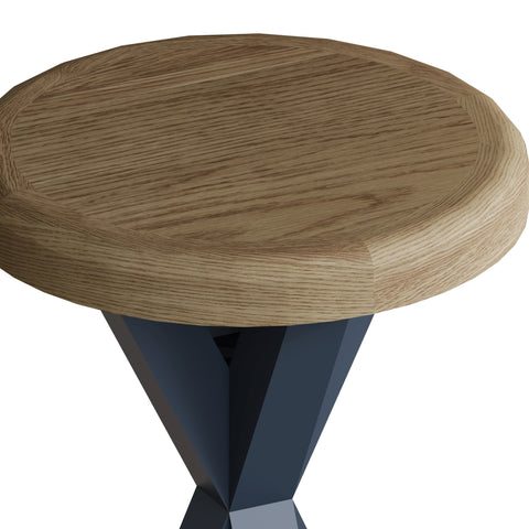 Concepts Rye Blue Round Side Table