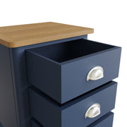 Camber Blue 3 Drawer Bedside Table
