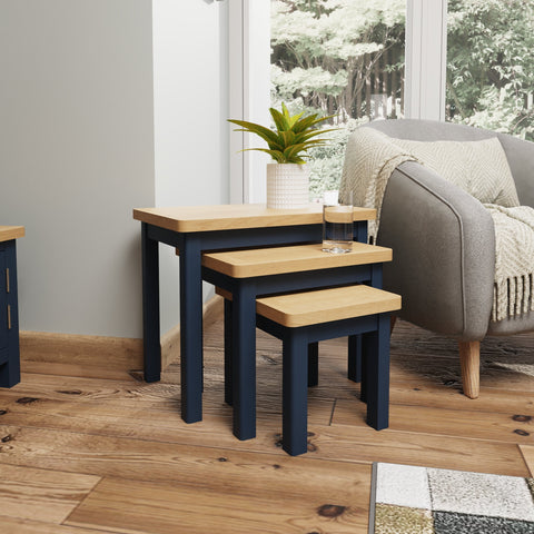 Camber Blue Nest of 3 Tables