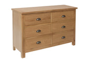 Camber Oak 6 Drawer Chest Of Drawers