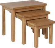 Camber Oak Nest of 3 Tables