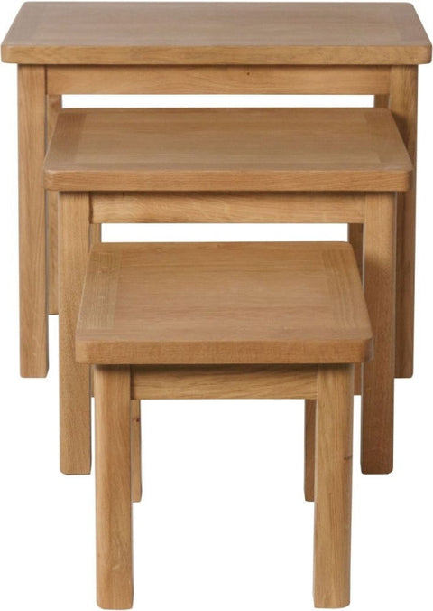 Camber Oak Nest of 3 Tables