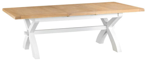 GoodWood by Concepts - Turner White Cross Extending Dining Table
