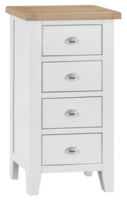 GoodWood by Concepts - Turner White 4 Drawer Narrow Chest Of Drawers