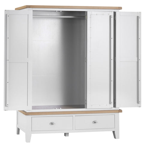 GoodWood by Concepts - Turner White Large 3 Door Wardrobe