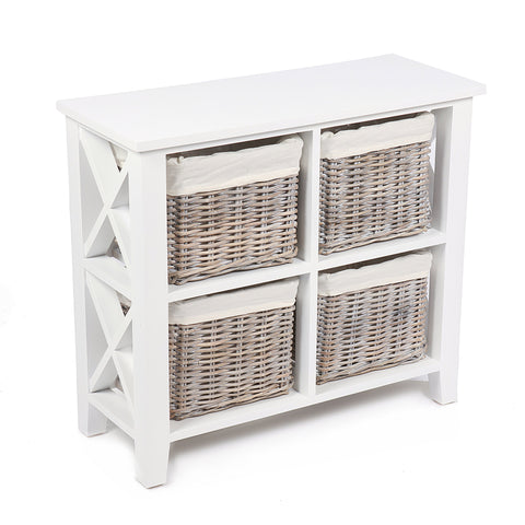 Concepts Wicker 4 Basket Cabinet with Linings