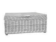 Concepts Wicker Rectangular Trunk Grey with Leather Handles - Various Colours