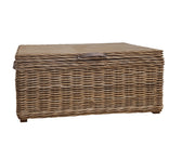 Concepts Wicker Rectangular Trunk Grey with Leather Handles - Various Colours